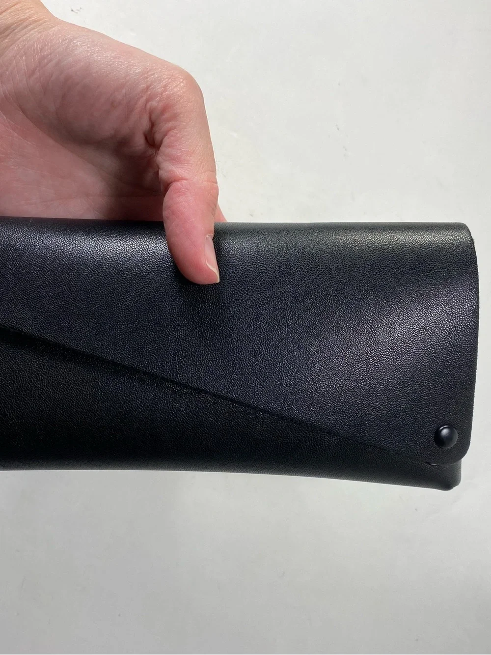 Kenzo Sunglasses Eyeglasses Faux Black Leather Snap Closure Case